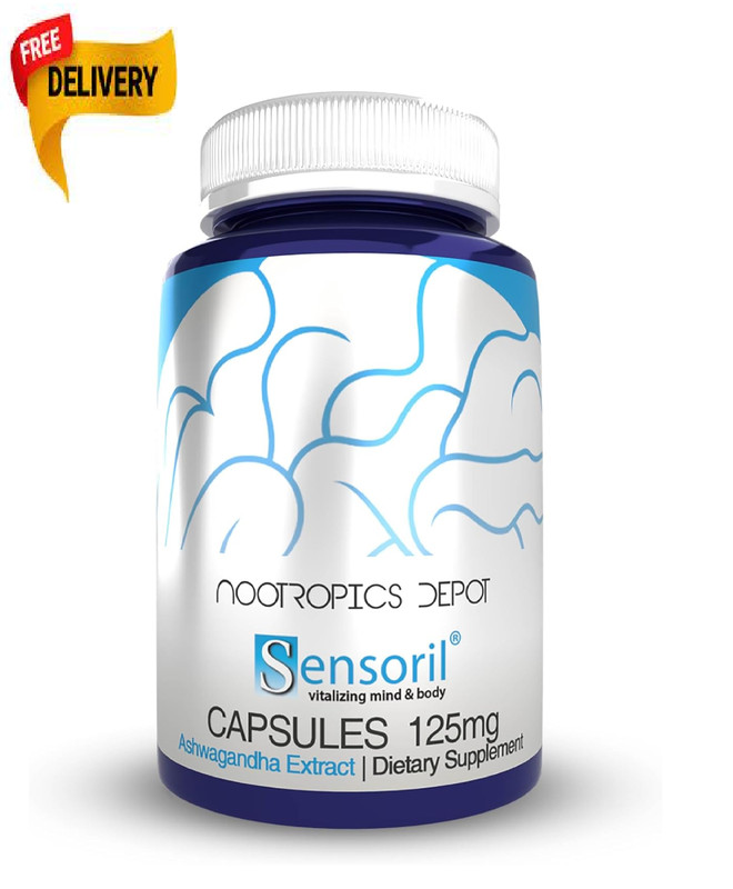 Nootropics Depot Sensoril Ashwagandha Capsules | 125mg | 90 Count | Ayurvedic He