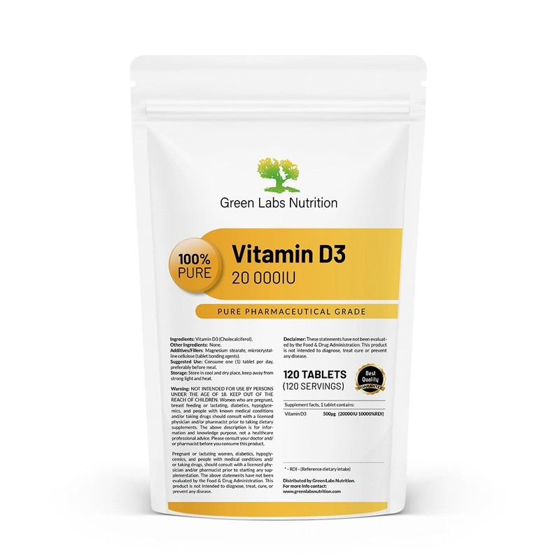 Vitamin D3 20000 IU tablets Strong Immune System Bones Health