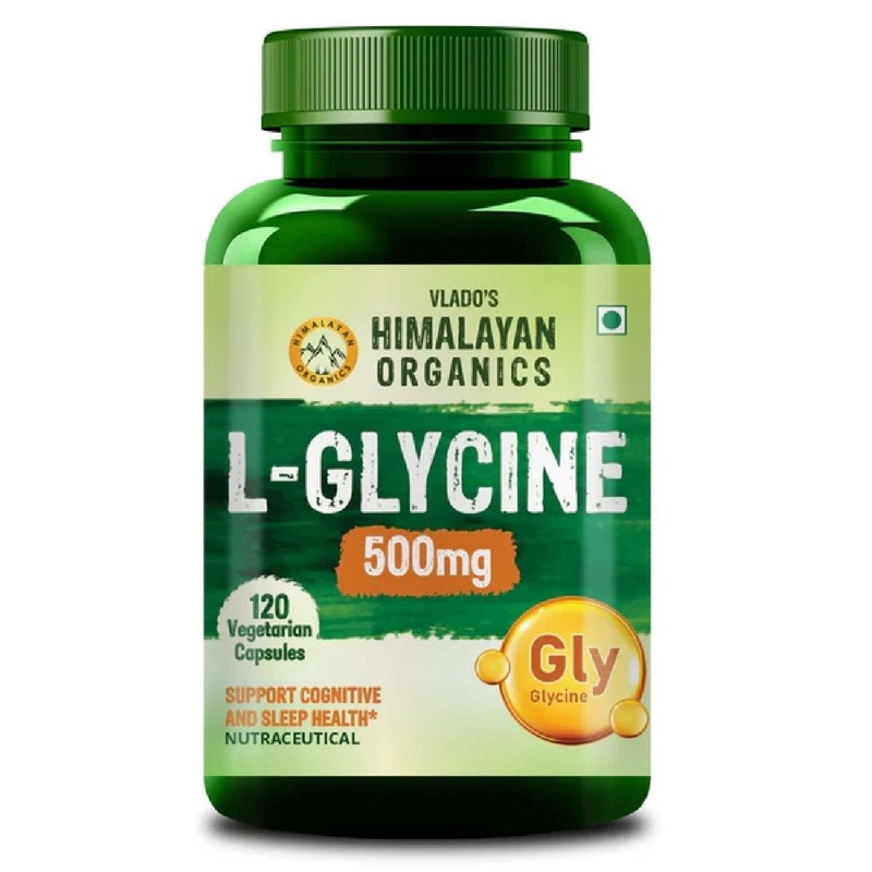Himalayan Organics L-Glycine 500mg Supplement Supports Muscle Health 120 Tablets