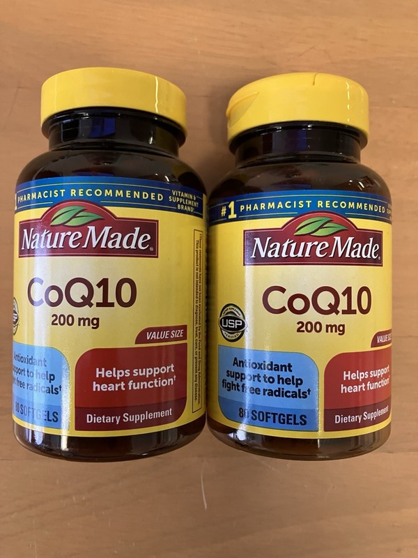 2- Pack Nature Made CoQ10 200mg Softgels – 80ct ea. SHIPS FREE* Exp 06/2028