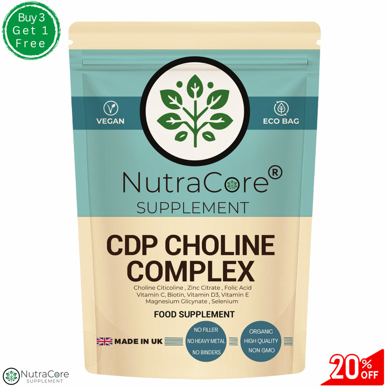 CDP Choline Complex 600mg Capsule-Vitamin(C+D3+E+B9+B7)+Zinc+Mag Selenium-90Cap