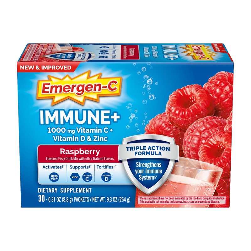 Emergen-C Immune+ Triple Action Immune Support Powder, BetaVia R, 1000mg Vita…