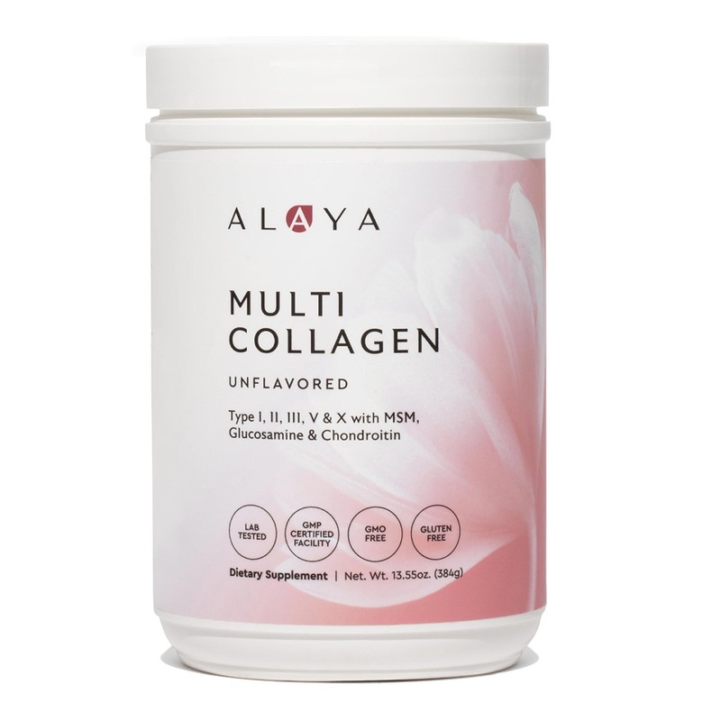 Alaya Multi Collagen Powder Type I, II, III, V, X Hydrolyzed Collagen Peptid…