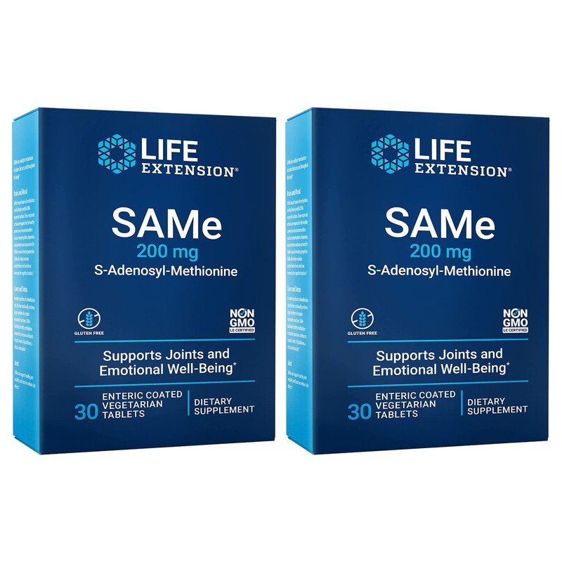 2 PCS Life Extension Same 200mg S-Adenosyl-Methionine Mood Joint Liver Support