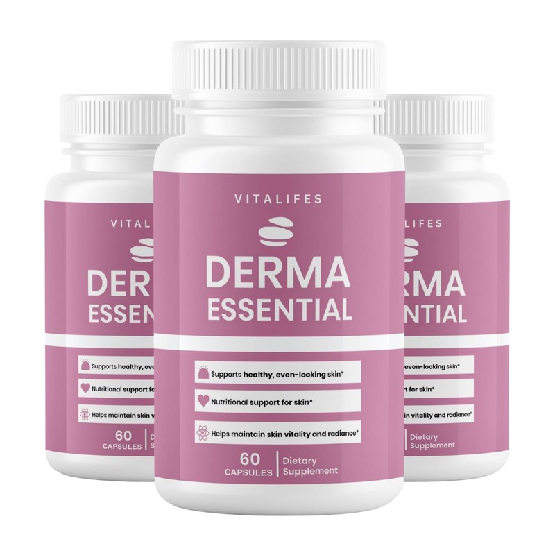 (3 Pack) Derma Essential Probiotics Advanced Healthy Skin Support 60 Capsules