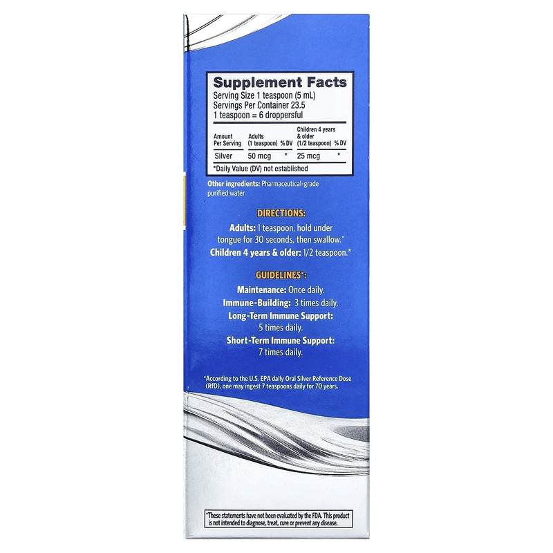 Bio-Active Silver Hydrosol Dropper-Top, Daily + Immune Support, 10 ppm, 4 fl oz gallery