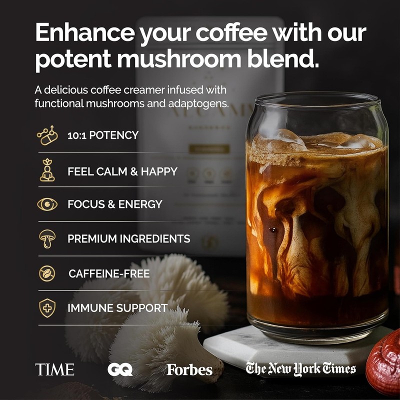 alcami elements Mushroom Coffee Creamer Superfood - Energy, Focus, Mood - 30 svg gallery