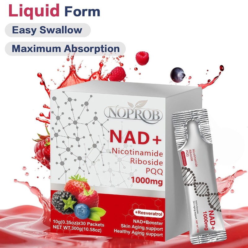 NAD+1000mg Liquid -NR & Resveratrol for Cellular Energy Support, Men / Women gallery