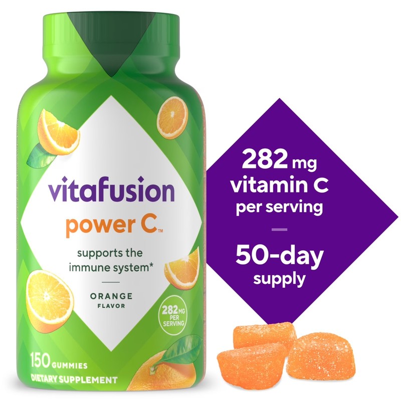 Vitafusion Power C Vitamin C Gummies for Immune Support Orange Flavored