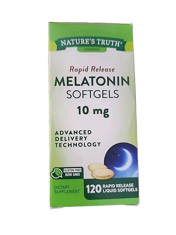 Nature's Truth Rapid Release MELATONIN 120 Softgels 10mg Ex 10/2024