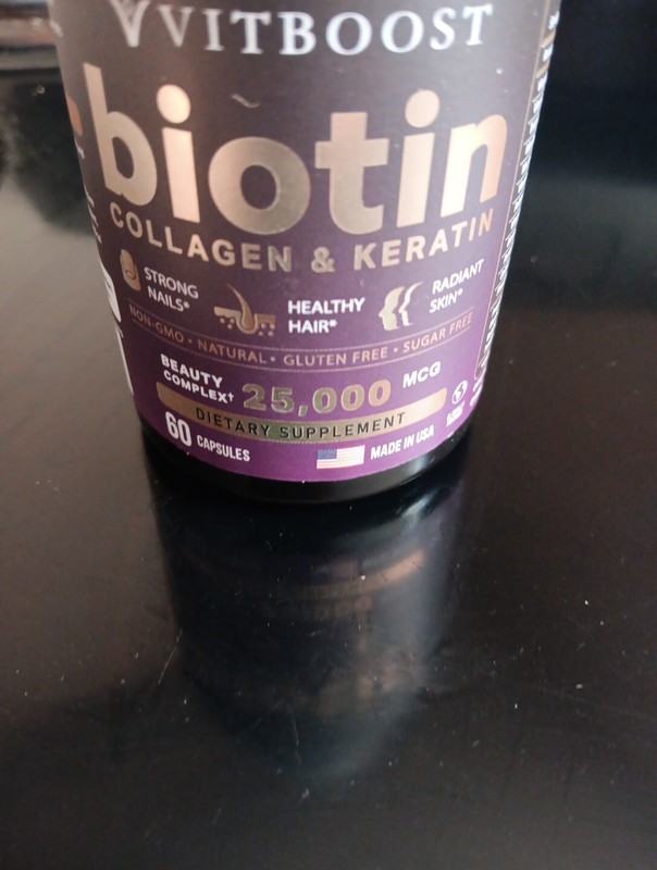VITBOOST Biotin with Hyaluronic Acid, Collagen and Keratin – 25000 mcg Hair G…