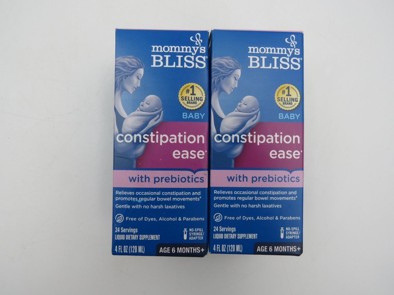 Lot of 2 Mommy’s Bliss Baby Constipation Ease + Prebiotics 4 fl oz EXP 08/27