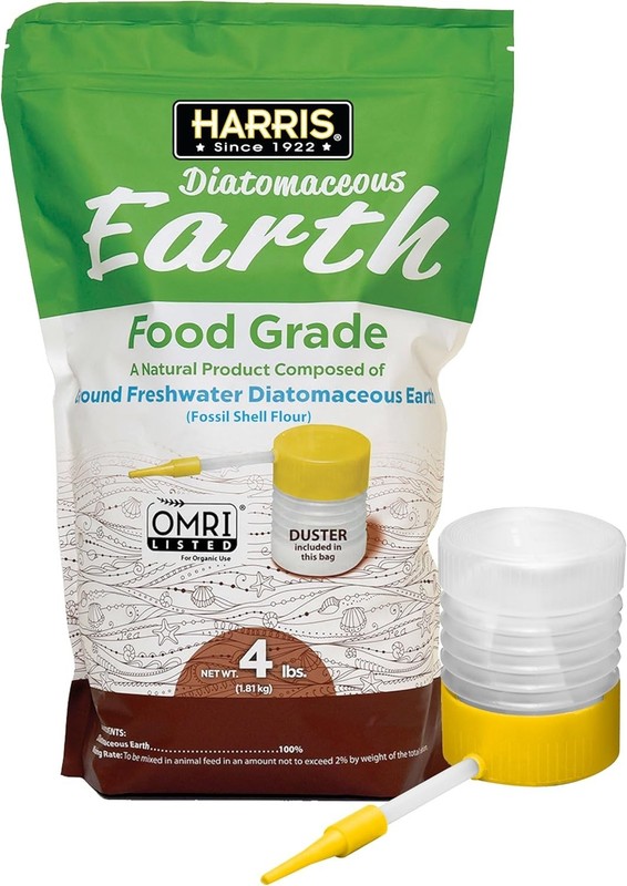 Organic Certified Diatomaceous Earth, 4lb with Powder Duster – Safe for Pets