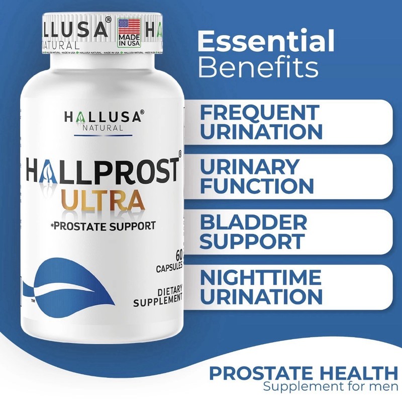 HALLPROST ULTRA – Prostate Health Complex – Urinary Incontinence – 60 Capsules