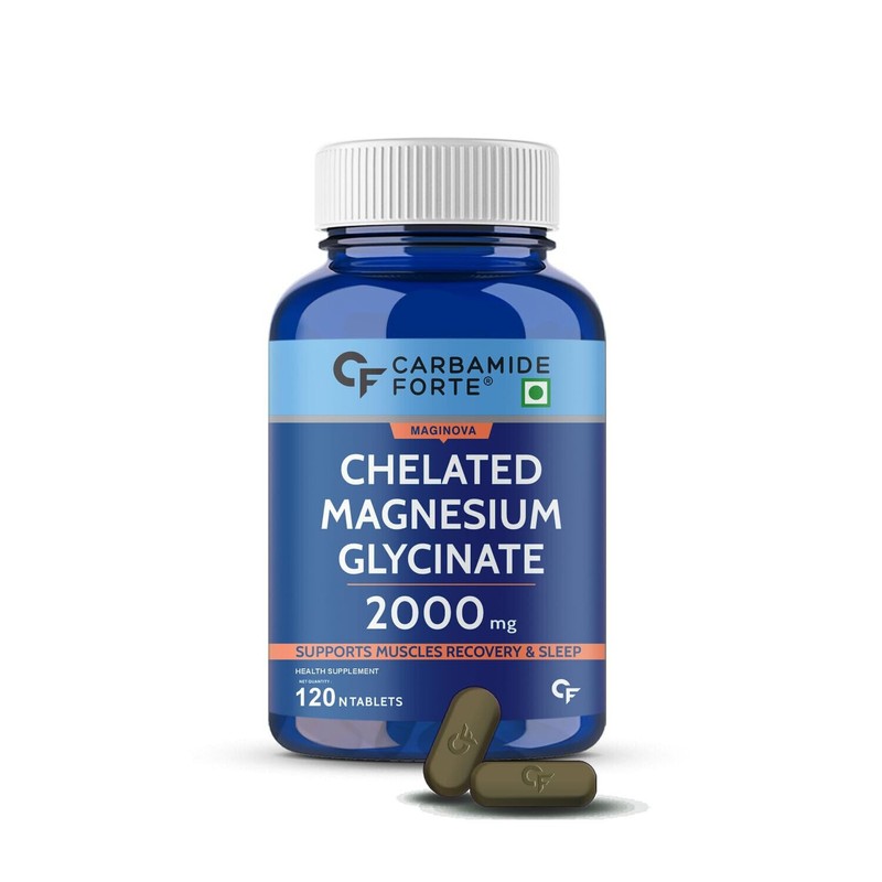 CF Chelated Magnesium Glycinate 2000mg 120 Veg Tablets RELAXATION, BETTER SLEEP.