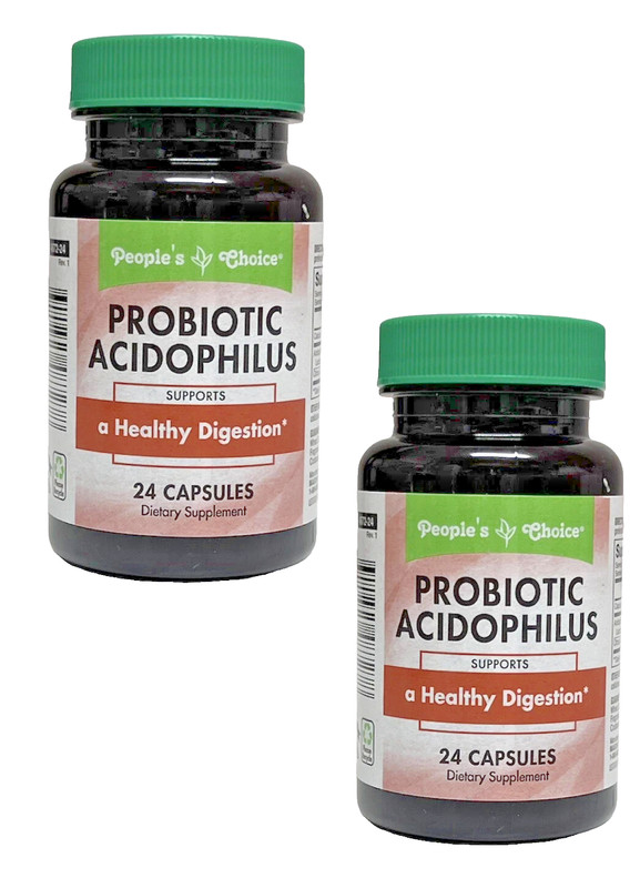 ( 2 Bottles ) People’s Choice Probiotic Acidophilus W/ Pectin 24 Capsules/Bottle