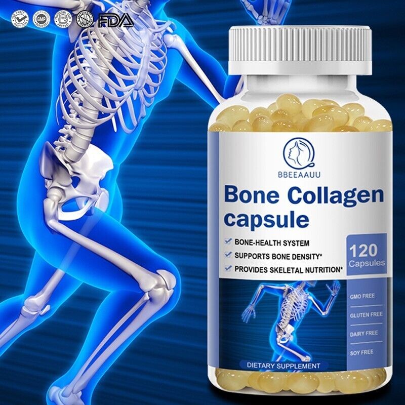 Collagen Bone Support 120 Softgels Hydrolyzate Skin Hair Nail Joint Support gallery