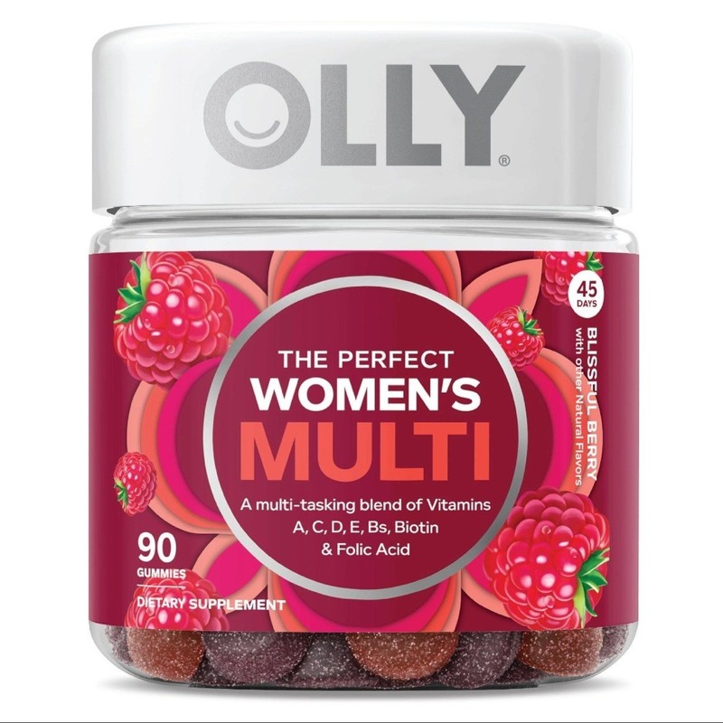 Olly The Perfect (2) Women’s Multi Vitamin Gummies, Blissful Berry – 90 Count