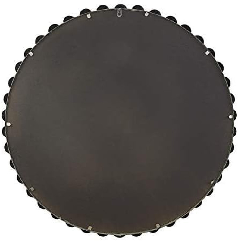 Marlowe 27" Silver Metal Round Mirror - Stylish Wall Décor for Any Room gallery