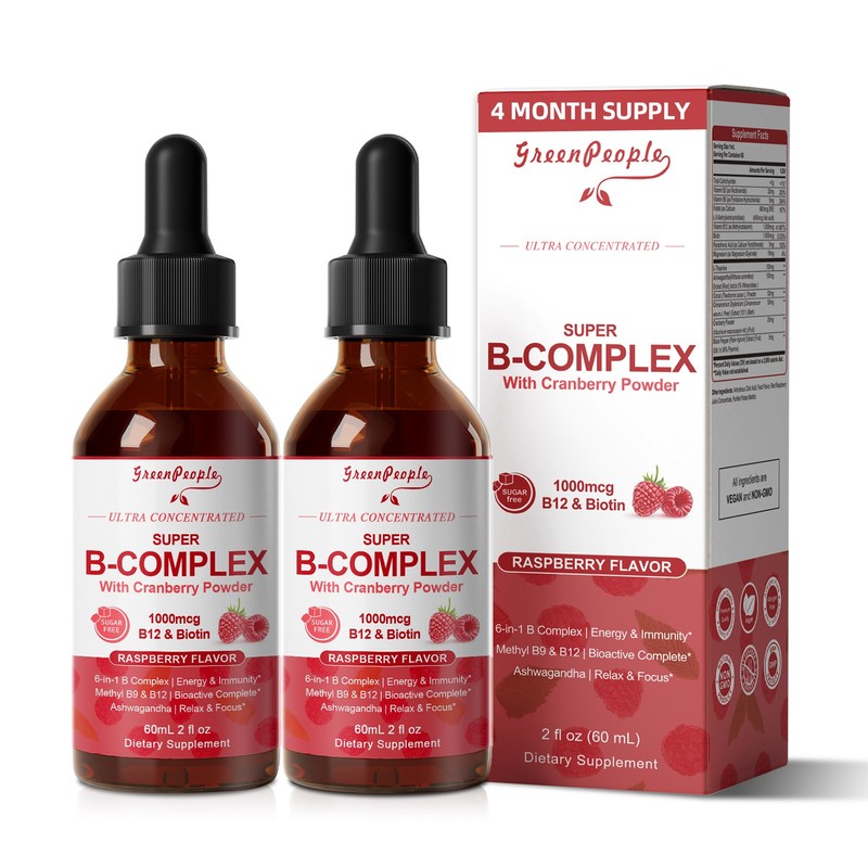2Pack Vitamin B12 and B6 Liquid Drops B12 Sublingual Vitamin B Complex – B1