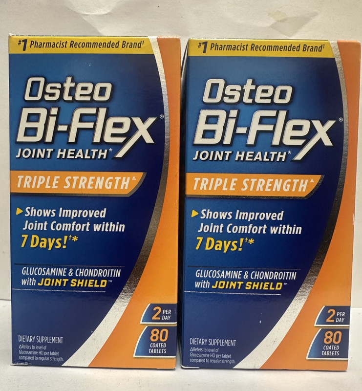 2 Pack of Osteo Bi-Flex Triple Strength – 80 tablets (160 total) Exp :06/26+