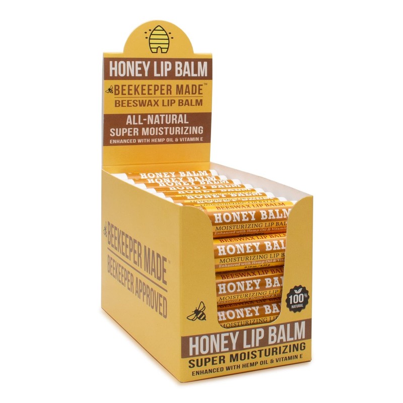 Beekeeper Made Beeswax Bulk Lip Balm, 40 Count Honey Flavor | For Men, Women,…