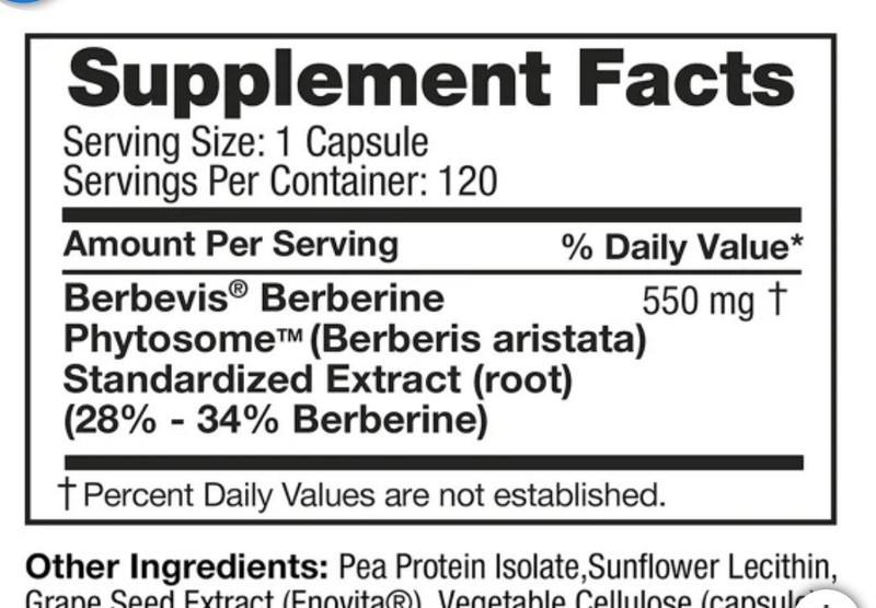 Feel Good Berberine Phytosome High Absorption 120 Capsules EXP 05/2028 gallery