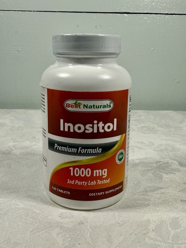 Best Naturals Inositol 1000 mg 120 Tablets – Also Called Vitamin B8 Exp 03/28