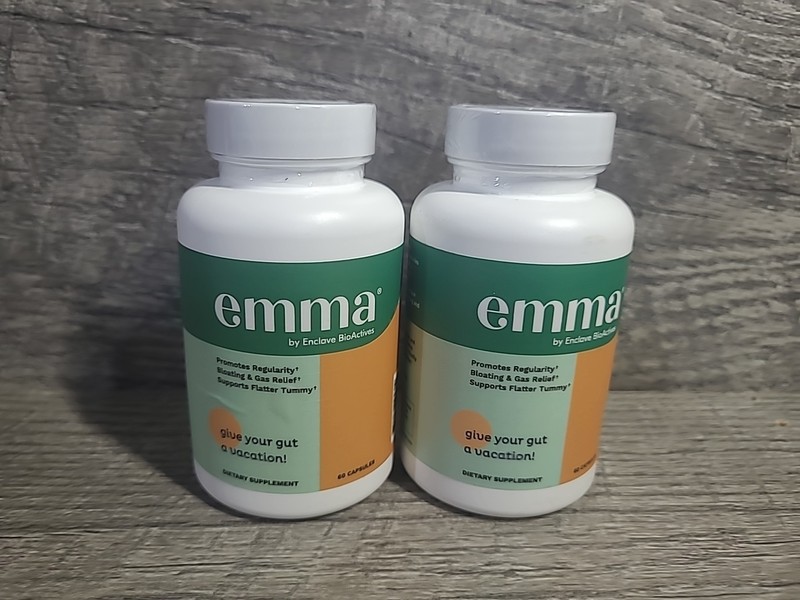 2X EMMA Gut Health Gas & Bloating Relief Constipation Leaky Gut Repair 60ct Each