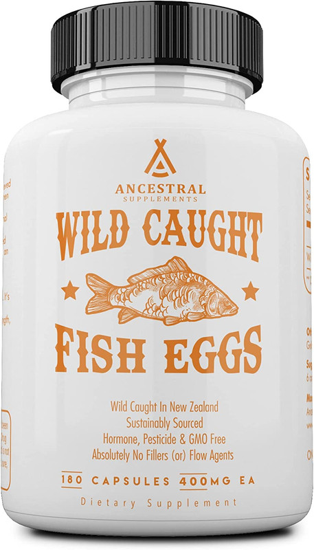 Wild Caught Fish Eggs, 2400Mg, Omega-3 Supplement Supports Brain, Heart, Fert…