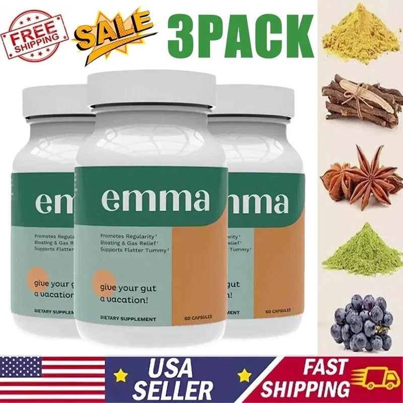 3 Gut Emma Gut Health Supplement 180 Capsules & Bloating Relief & Leaky Pack