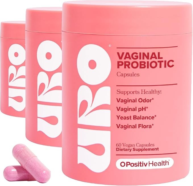 URO O Positiv Vaginal Probiotics for Women pH Balance w/ Prebiotic 180pcs 3Pc.