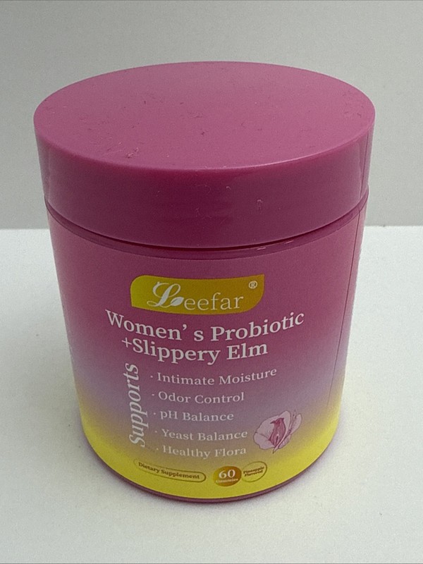 Leefar Women’s Probiotic Slippery Elm Pineapple 60 gummies exp: 07/2027