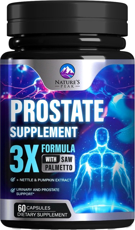 Prostate Health Supplements for Men – Potent 3X Formula with Saw Palmetto