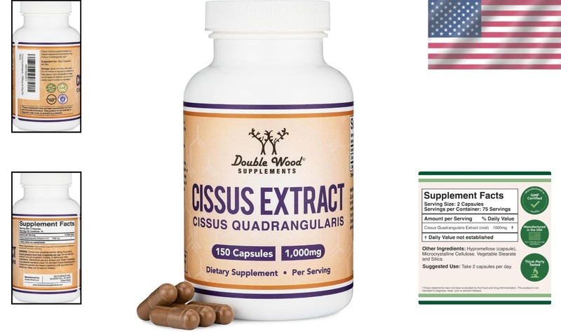 150 Count Cissus Quadrangularis Capsules - Non-GMO & Gluten-Free Joint Support gallery