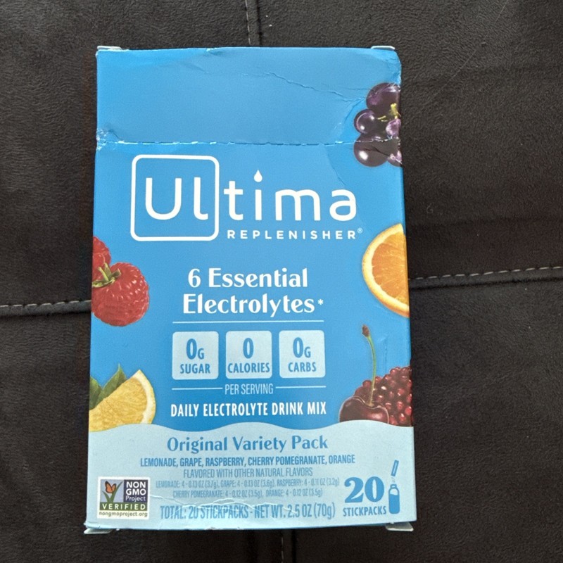 2 Packs Ultima Replenisher Electrolyte Hydration Powder Boxes damaged a little