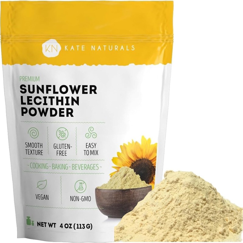 Kate Naturals Sunflower Lecithin Powder for Baking Bread Gummies Cooking 4oz …