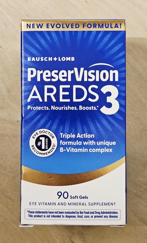 PreserVision AREDS 3 Eye Vitamin Soft Gels, 90ct. Exp 01/2028