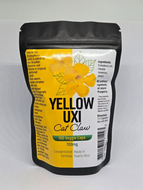 100 Rare Yellow Uxi, Cat Claw Capsules by Prorganics