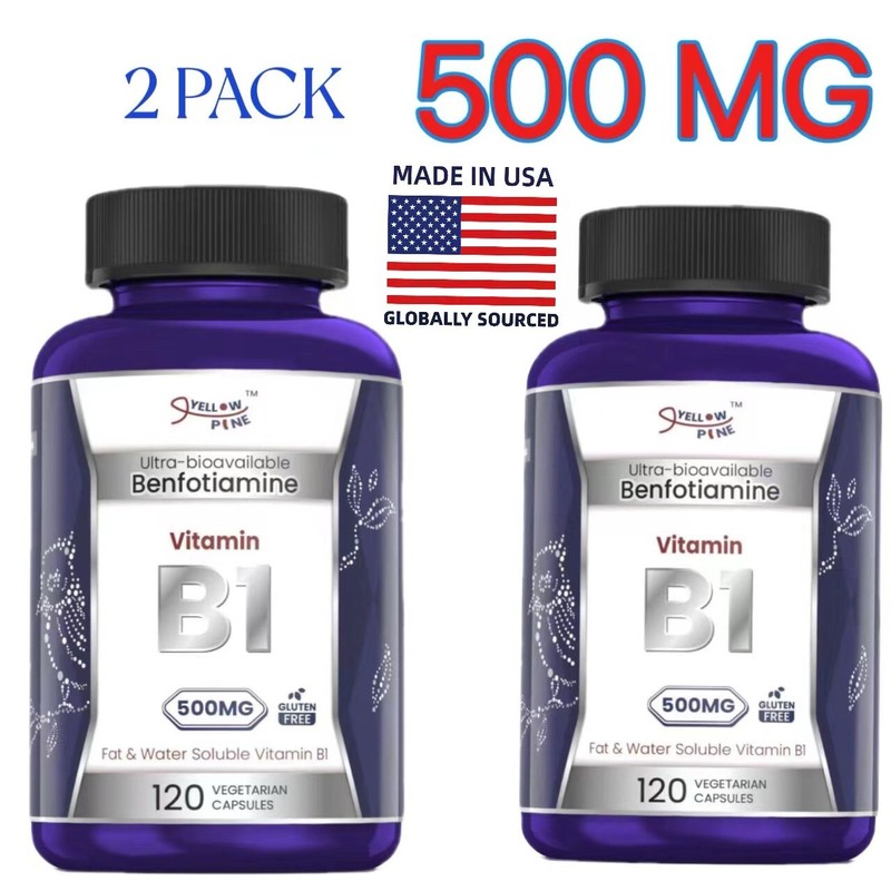 🌲Yellow Pine🌲 500mg Benfotiamine Vitamin B1 ,2 PACK