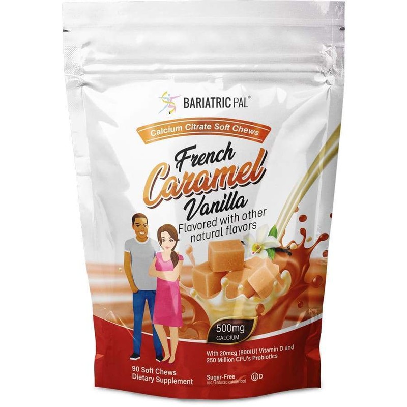 BariatricPal Sugar-Free Calcium Citrate Chews 500mg – French Vanilla Caramel