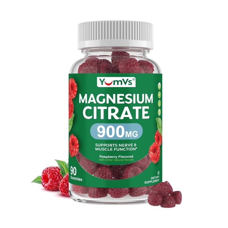 YUM-V’S Magnesium Citrate Gummies – 900mg Highly Absorbable Mag… Fast US