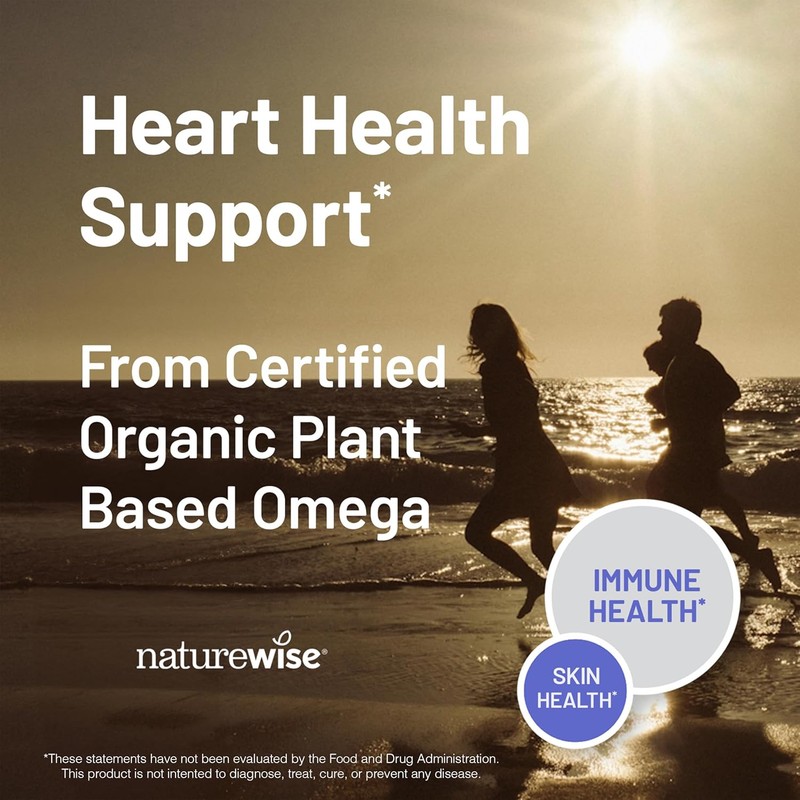 NatureWise Organic Flaxseed Oil 720mg ALA Omega 3 240 Softgels Non GMO gallery