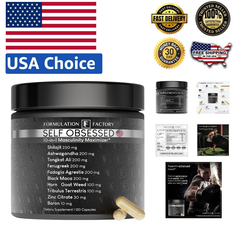 Self Obsessed 10-in-1 Masculinity Maximizer Supplement for Energy & Strength