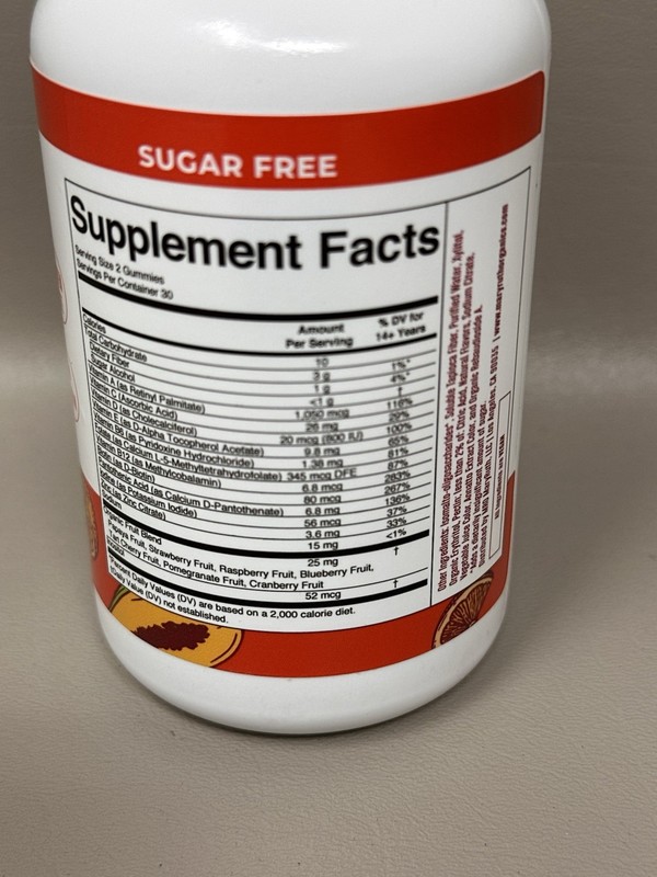 Mary Ruth's Men’s Multivitamin Gummies Papaya Orange 60 Ct Bottles 6 Pack 04/27 gallery