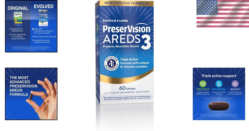 AREDS3 Eye Vitamins, NEI Recommended Nutrients, 60 Softgels= gallery