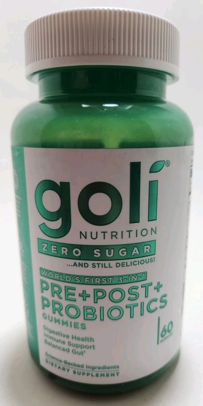 Goli Zero Sugar Pre + Post + Probiotics Gummies, 60 Gummies – EXP: 06/27