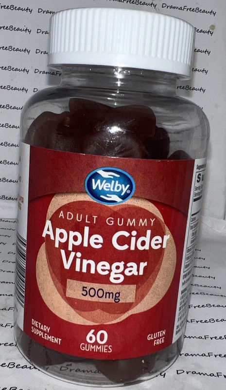 Welby Apple Cider Vinegar Adult Gummy Supplement, 500 mg., 60 Gummies Exp. 07/26