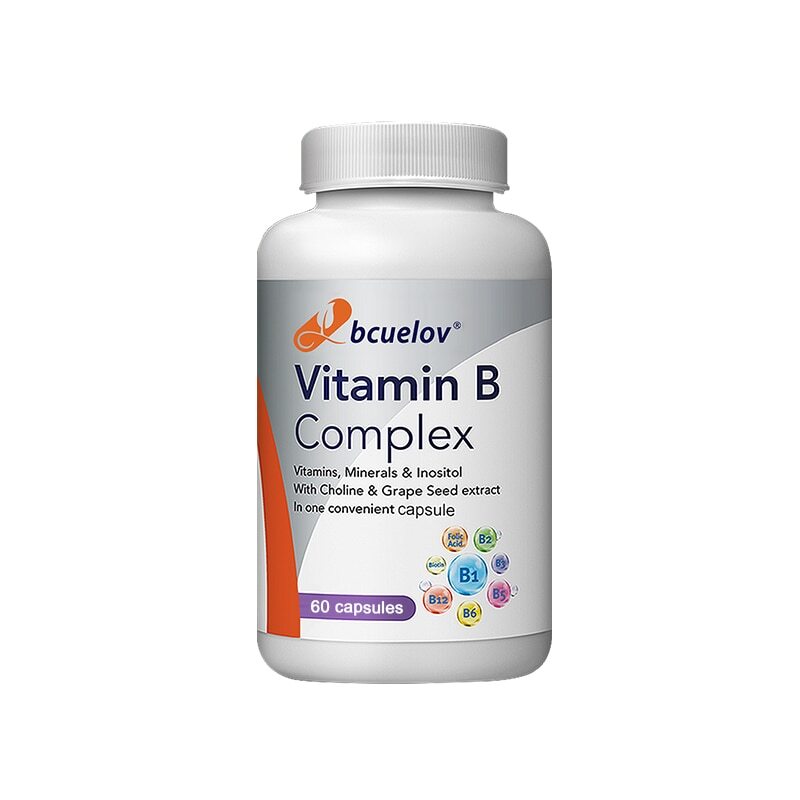 Vitamin B Complex 30/60/120Capsules B1,B2,B3,B5,B6,B12 w Minerals,Immune Support gallery