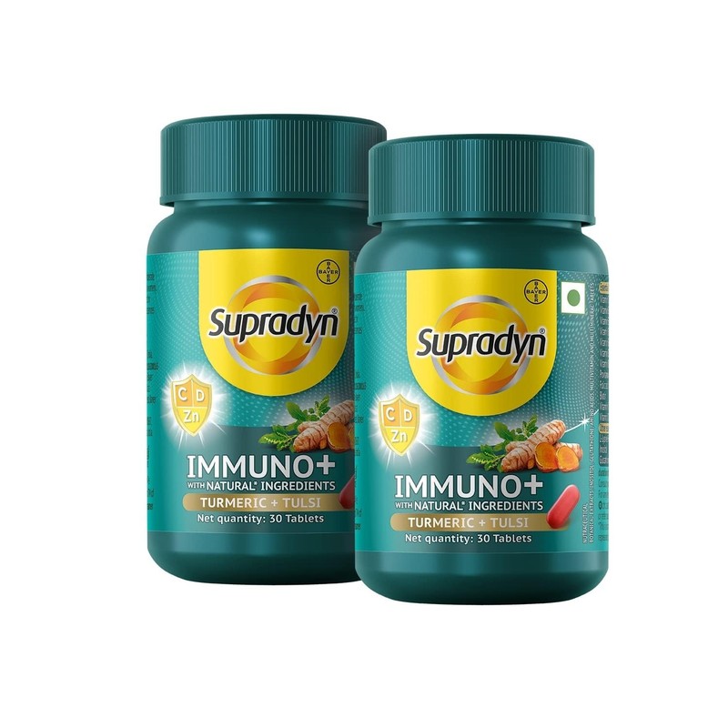 2 Bottle x Supradyn Immuno+, Multivitamin, Natural immunity booster (60 Tabs)